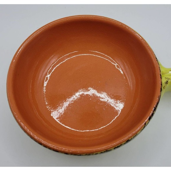 De Silva Yellow Terracotta Handled 5.5" Soup Casserole Crock Made in Italy - Picture 7 of 11